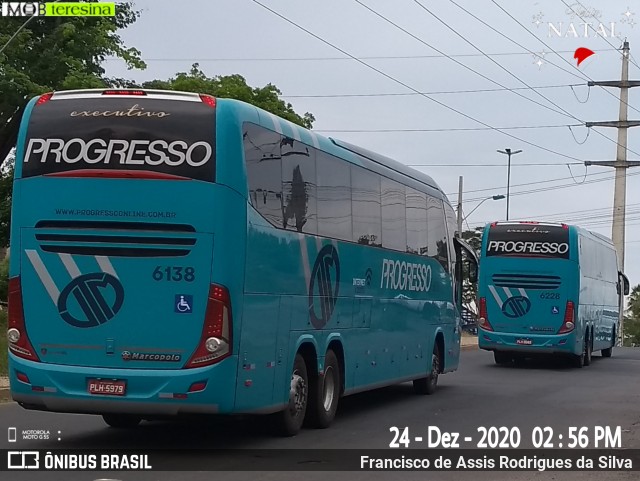 Auto Viação Progresso 6138 na cidade de Teresina, Piauí, Brasil, por Francisco de Assis Rodrigues da Silva. ID da foto: 8487825.