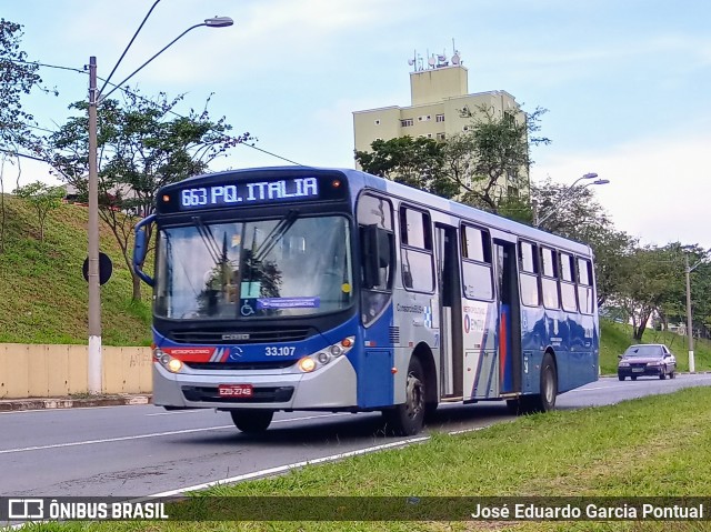 Transportes Capellini 33.107 na cidade de Campinas, São Paulo, Brasil, por José Eduardo Garcia Pontual. ID da foto: 8486531.