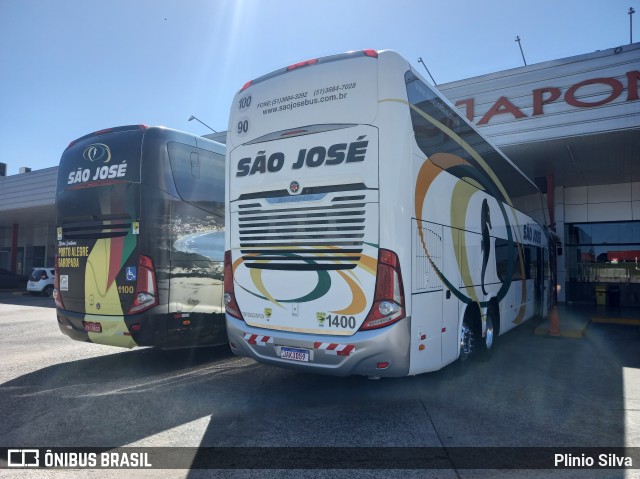 Expresso São José 1400 na cidade de Sombrio, Santa Catarina, Brasil, por Plinio Silva. ID da foto: 8486789.