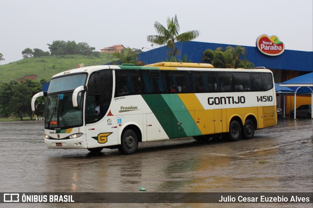 Empresa Gontijo de Transportes 14510 na cidade de Paraíba do Sul, Rio de Janeiro, Brasil, por Julio Cesar Euzebio Alves. ID da foto: 8485335.