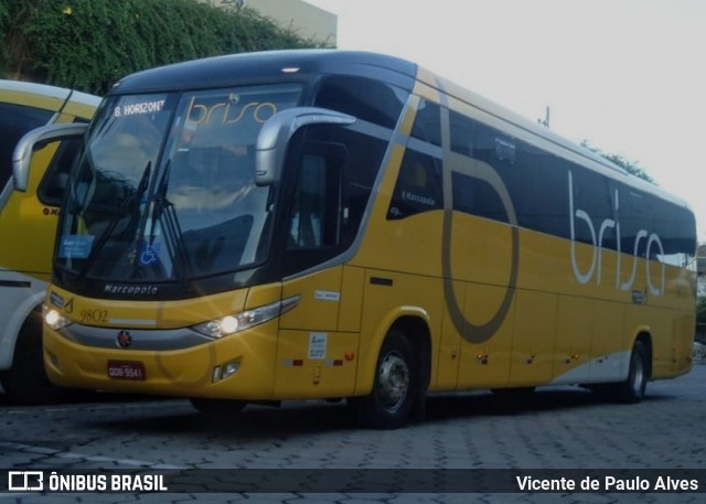 Brisa Ônibus 9802 na cidade de Belo Horizonte, Minas Gerais, Brasil, por Vicente de Paulo Alves. ID da foto: 8491108.