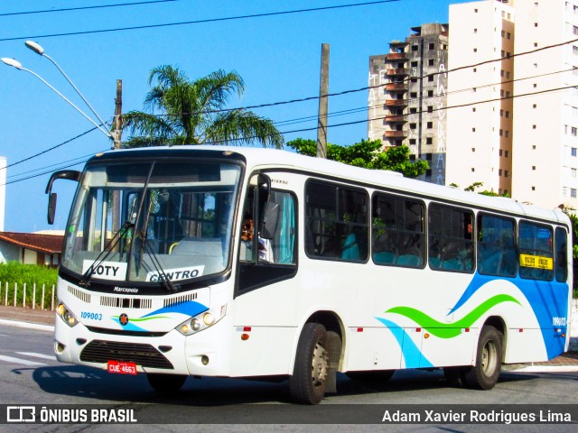 Viação Beira Mar de Mongaguá 109003 na cidade de Mongaguá, São Paulo, Brasil, por Adam Xavier Rodrigues Lima. Número da foto: #8490124.