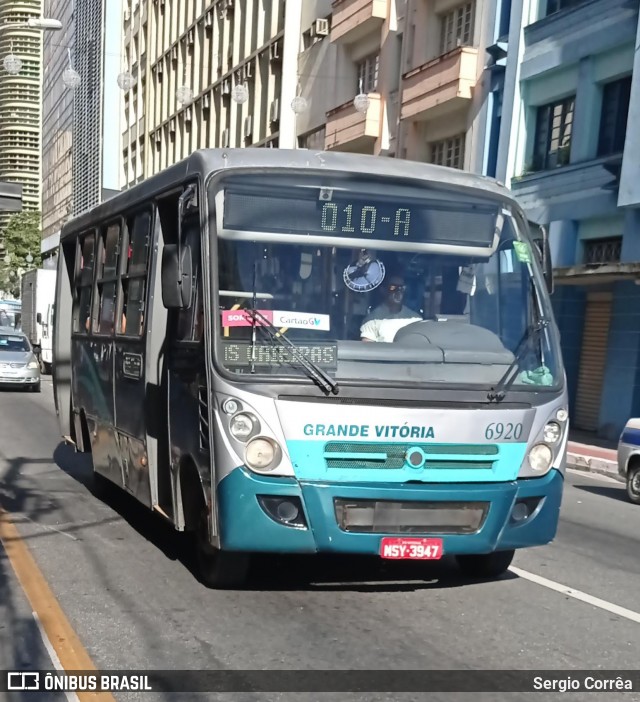 Viação Grande Vitória 6920 na cidade de Vitória, Espírito Santo, Brasil, por Sergio Corrêa. Número da foto: #8488415.