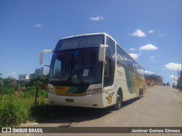 Empresa Gontijo de Transportes 11955 na cidade de Minas Novas, Minas Gerais, Brasil, por Josimar Gomes Simoes. Número da foto: #8488387.