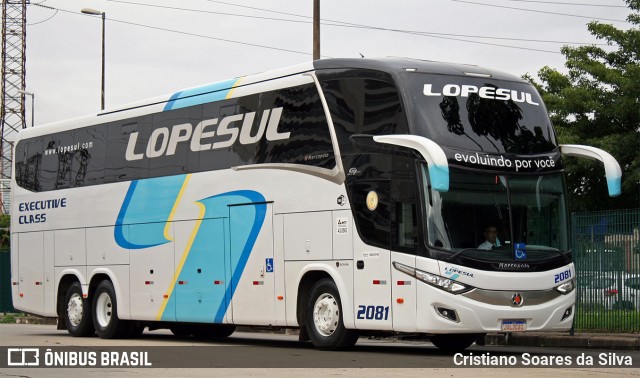 LopeSul Transportes - Lopes e Oliveira Transportes e Turismo - Lopes Sul 2081 na cidade de São Paulo, São Paulo, Brasil, por Cristiano Soares da Silva. Número da foto: #8490856.