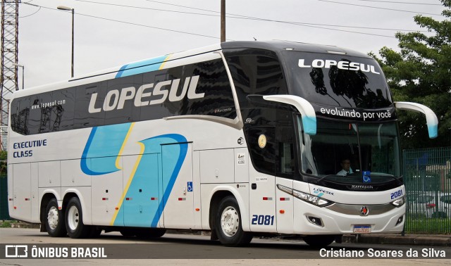 LopeSul Transportes - Lopes e Oliveira Transportes e Turismo - Lopes Sul 2081 na cidade de São Paulo, São Paulo, Brasil, por Cristiano Soares da Silva. ID da foto: 8490856.