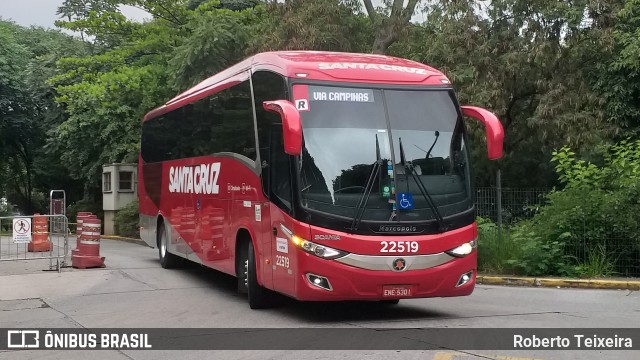 Viação Santa Cruz 22519 na cidade de São Paulo, São Paulo, Brasil, por Roberto Teixeira. ID da foto: 8491141.