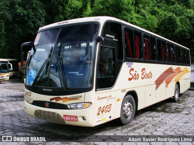 Viação São Bento Campinas - TEL Turismo 2403 na cidade de Cubatão, São Paulo, Brasil, por Adam Xavier Rodrigues Lima. Número da foto: #8492820.