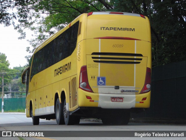 Viação Itapemirim 60089 na cidade de São Paulo, São Paulo, Brasil, por Rogério Teixeira Varadi. ID da foto: 8492611.