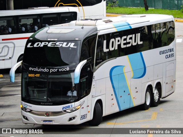 LopeSul Transportes - Lopes e Oliveira Transportes e Turismo - Lopes Sul 2083 na cidade de São Paulo, São Paulo, Brasil, por Luciano Ferreira da Silva. ID da foto: 8491931.