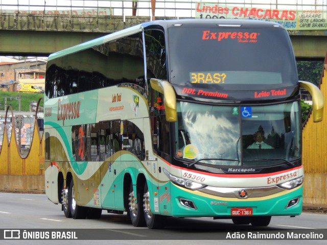 Expressa Turismo 55300 na cidade de Belo Horizonte, Minas Gerais, Brasil, por Adão Raimundo Marcelino. ID da foto: 8495135.