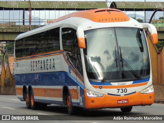 Viação Sertaneja 730 na cidade de Contagem, Minas Gerais, Brasil, por Adão Raimundo Marcelino. ID da foto: 8495166.