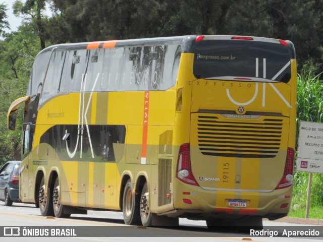 Expresso JK 19115 na cidade de Conselheiro Lafaiete, Minas Gerais, Brasil, por Rodrigo  Aparecido. Número da foto: #8492801.