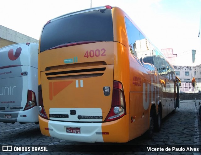 UTIL - União Transporte Interestadual de Luxo 4002 na cidade de Belo Horizonte, Minas Gerais, Brasil, por Vicente de Paulo Alves. Número da foto: #8492044.