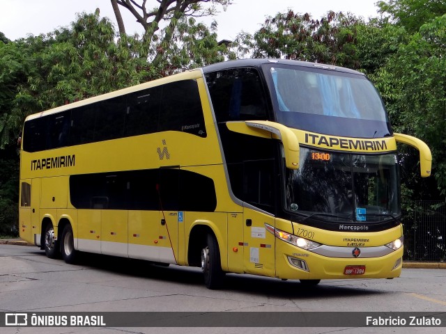 Viação Itapemirim 17001 na cidade de São Paulo, São Paulo, Brasil, por Fabricio Zulato. ID da foto: 8492967.