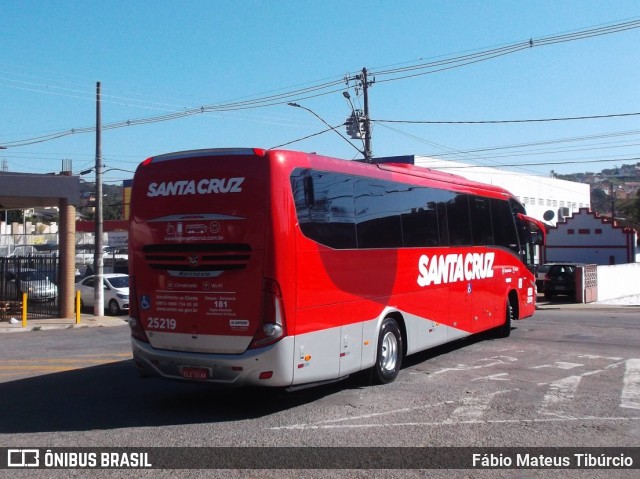 Viação Santa Cruz 25219 na cidade de Três Corações, Minas Gerais, Brasil, por Fábio Mateus Tibúrcio. ID da foto: 8500018.