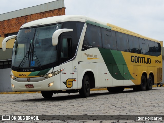 Empresa Gontijo de Transportes 18750 na cidade de Divinópolis, Minas Gerais, Brasil, por Igor Policarpo. Número da foto: #8501247.