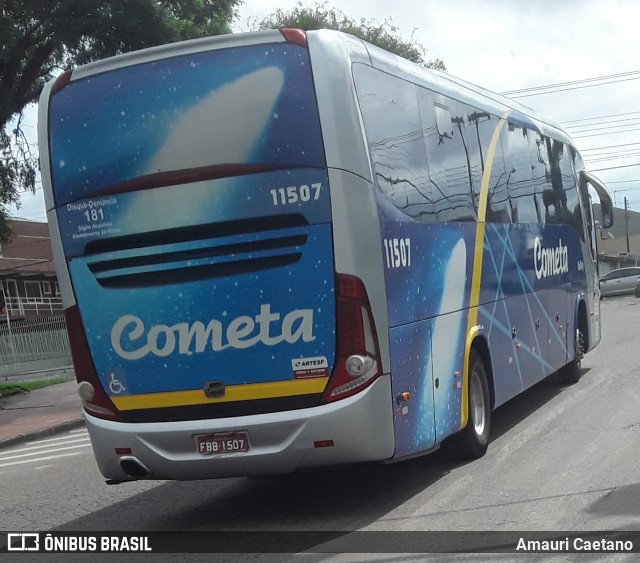 Viação Cometa 11507 na cidade de Curitiba, Paraná, Brasil, por Amauri Caetano. ID da foto: 8498323.