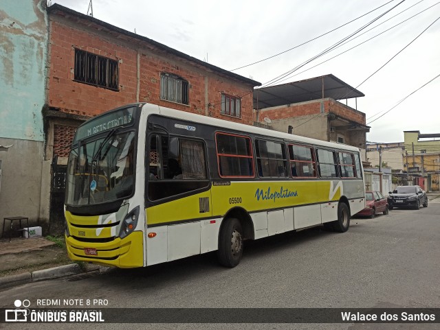 Viação Nilopolitana 05500 na cidade de Nilópolis, Rio de Janeiro, Brasil, por Walace dos Santos. ID da foto: 8500867.