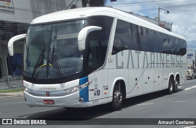 Auto Viação Catarinense 3361 na cidade de Curitiba, Paraná, Brasil, por Amauri Caetano. ID da foto: 8498332.