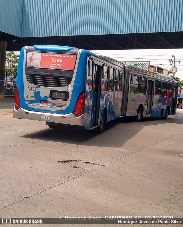 VB Transportes e Turismo 1439 na cidade de Campinas, São Paulo, Brasil, por Henrique Alves de Paula Silva. Número da foto: #8501501.