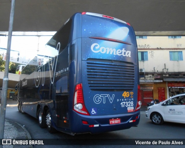 Viação Cometa 17328 na cidade de Belo Horizonte, Minas Gerais, Brasil, por Vicente de Paulo Alves. ID da foto: 8498961.