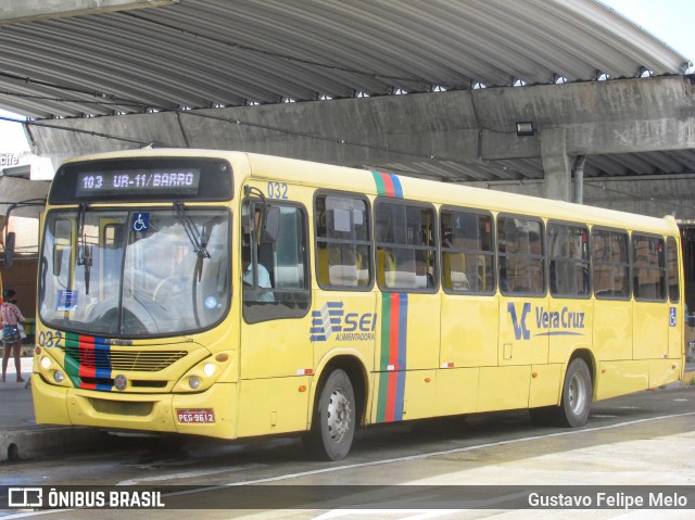 Expresso Vera Cruz 032 na cidade de Recife, Pernambuco, Brasil, por Gustavo Felipe Melo. Número da foto: #8498837.