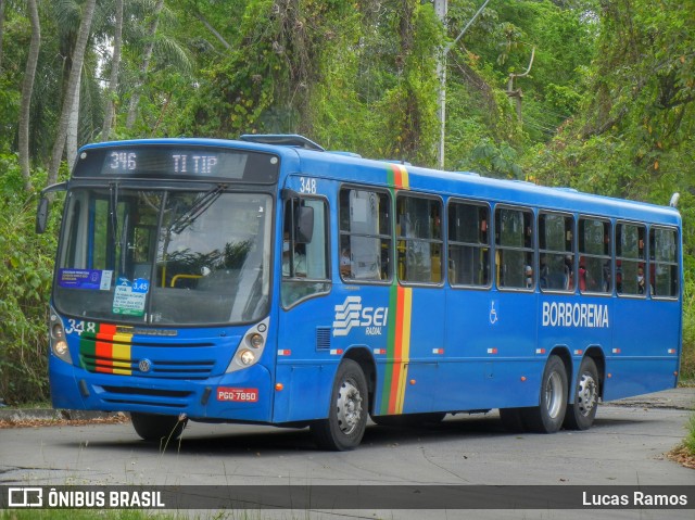 Borborema Imperial Transportes 348 na cidade de Recife, Pernambuco, Brasil, por Lucas Ramos. ID da foto: 8420751.