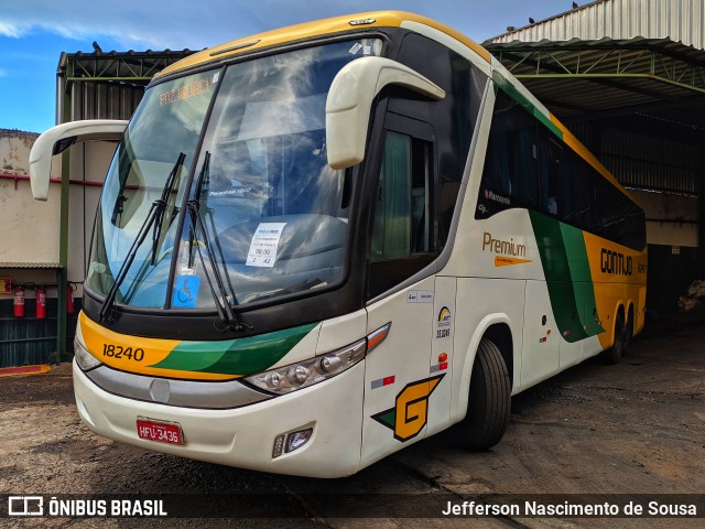 Empresa Gontijo de Transportes 18240 na cidade de Uberaba, Minas Gerais, Brasil, por Jefferson Nascimento de Sousa. ID da foto: 8421230.