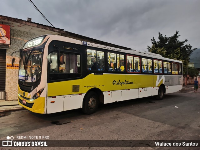 Viação Nilopolitana RJ 123.085 na cidade de Nova Iguaçu, Rio de Janeiro, Brasil, por Walace dos Santos. ID da foto: 8422573.