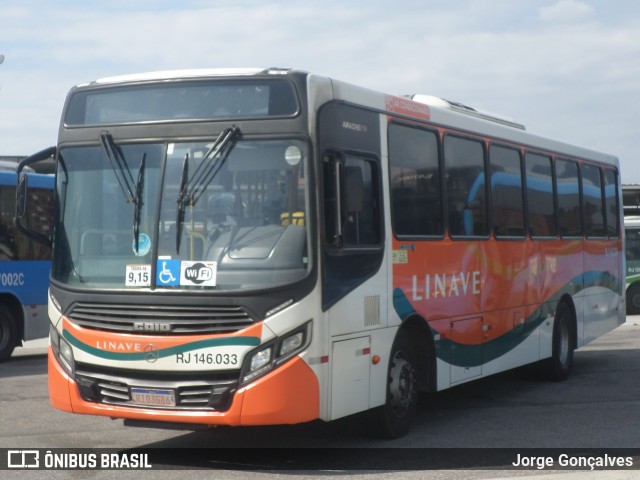 Linave Transportes RJ 146.033 na cidade de Rio de Janeiro, Rio de Janeiro, Brasil, por Jorge Gonçalves. ID da foto: 8422087.