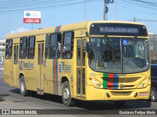 Expresso Vera Cruz 294 na cidade de Jaboatão dos Guararapes, Pernambuco, Brasil, por Gustavo Felipe Melo. Número da foto: #8422722.
