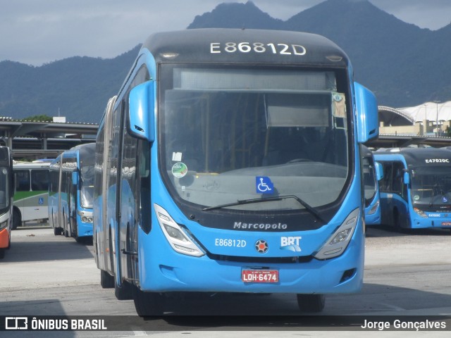 BRT RIO E86812D na cidade de Rio de Janeiro, Rio de Janeiro, Brasil, por Jorge Gonçalves. ID da foto: 8420159.