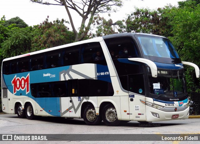 Auto Viação 1001 RJ 108.478 na cidade de São Paulo, São Paulo, Brasil, por Leonardo Fidelli. ID da foto: 8503852.