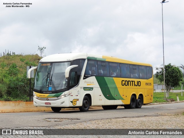 Empresa Gontijo de Transportes 19035 na cidade de João Monlevade, Minas Gerais, Brasil, por Antonio Carlos Fernandes. ID da foto: 8502770.