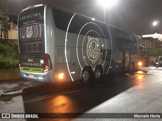 Viação Garcia 8644 na cidade de Ribeirão Preto, São Paulo, Brasil, por Marcelo Horta. ID da foto: 8504926.