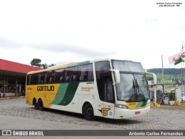 Empresa Gontijo de Transportes 20090 na cidade de João Monlevade, Minas Gerais, Brasil, por Antonio Carlos Fernandes. ID da foto: 8502774.