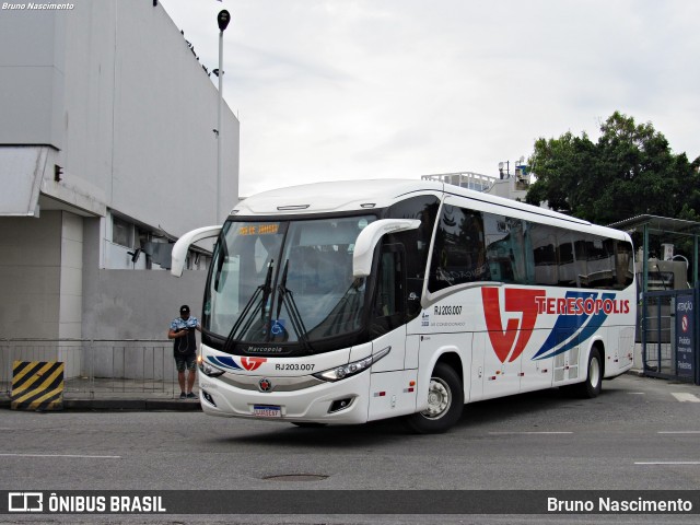 Viação Teresópolis RJ 203.007 na cidade de Rio de Janeiro, Rio de Janeiro, Brasil, por Bruno Nascimento. Número da foto: #8504428.