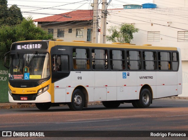 Via Metro - Auto Viação Metropolitana 610 na cidade de Juazeiro do Norte, Ceará, Brasil, por Rodrigo Fonseca. Número da foto: #8502716.
