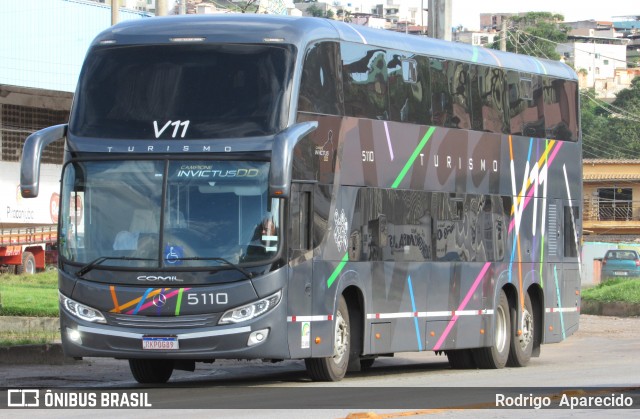 V11 Transportes e Turismo 5110 na cidade de Conselheiro Lafaiete, Minas Gerais, Brasil, por Rodrigo  Aparecido. Número da foto: #8504248.