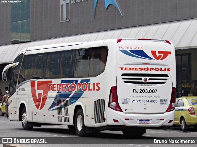 Viação Teresópolis RJ 203.007 na cidade de Rio de Janeiro, Rio de Janeiro, Brasil, por Bruno Nascimento. ID da foto: 8504426.