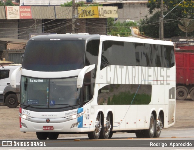 Auto Viação Catarinense 3735 na cidade de Conselheiro Lafaiete, Minas Gerais, Brasil, por Rodrigo  Aparecido. ID da foto: 8504351.