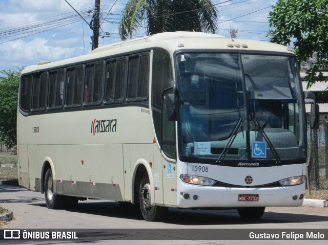 Kaissara - Viação Caiçara 15908 na cidade de Recife, Pernambuco, Brasil, por Gustavo Felipe Melo. ID da foto: 8506034.