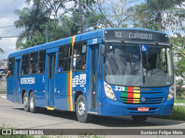 Borborema Imperial Transportes 339 na cidade de Recife, Pernambuco, Brasil, por Gustavo Felipe Melo. ID da foto: 8506038.