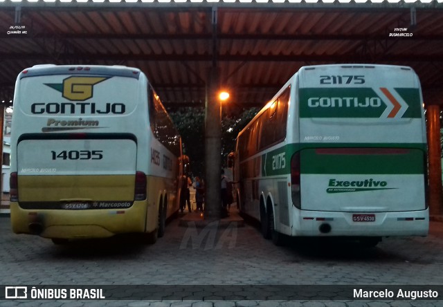 Empresa Gontijo de Transportes 14035 na cidade de Guanhães, Minas Gerais, Brasil, por Marcelo Augusto. Número da foto: #8506397.