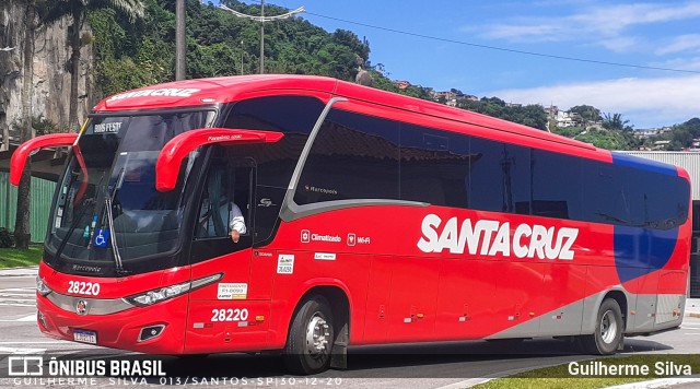 Viação Santa Cruz 28220 na cidade de Santos, São Paulo, Brasil, por Guilherme Silva. Número da foto: #8506304.