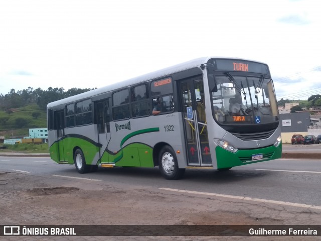Turin Transportes 1322 na cidade de Conselheiro Lafaiete, Minas Gerais, Brasil, por Guilherme Ferreira. Número da foto: #8505924.