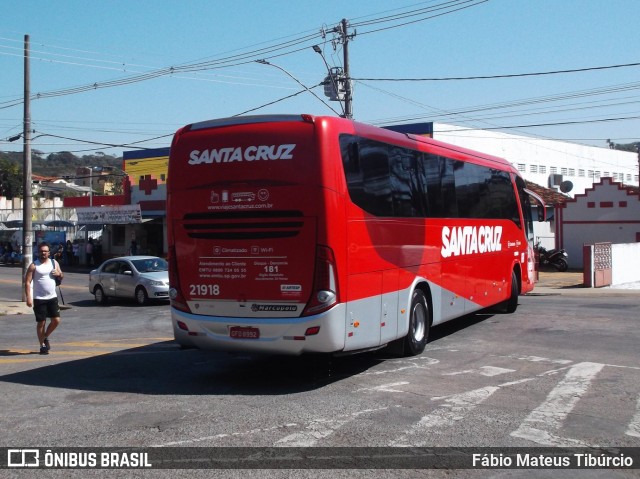 Viação Santa Cruz 21918 na cidade de Três Corações, Minas Gerais, Brasil, por Fábio Mateus Tibúrcio. ID da foto: 8423131.