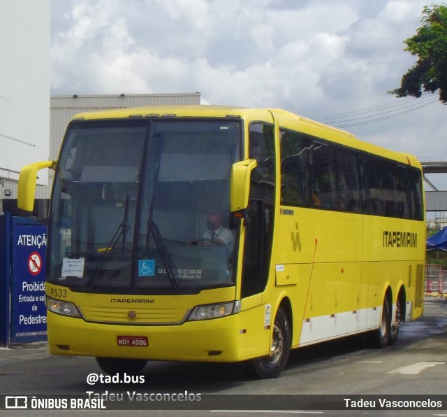 Viação Itapemirim 9533 na cidade de Rio de Janeiro, Rio de Janeiro, Brasil, por Tadeu Vasconcelos. Número da foto: #8424875.