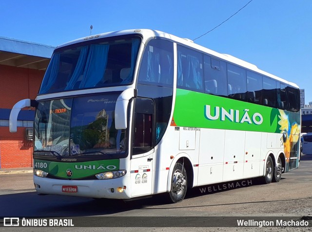 Empresa União de Transportes 4180 na cidade de Porto Alegre, Rio Grande do Sul, Brasil, por Wellington Machado. ID da foto: 8423810.